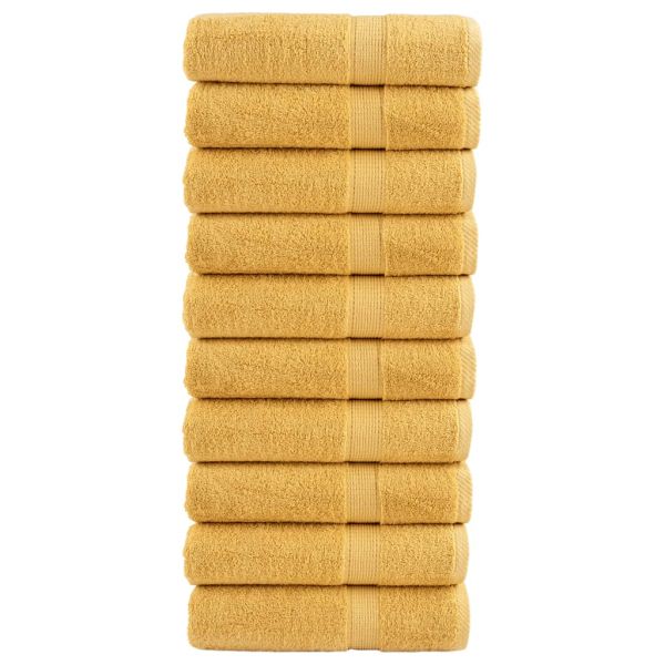 Премиум кърпи за ръце SOLUND 10 бр злато 50x100 см 600 gsm