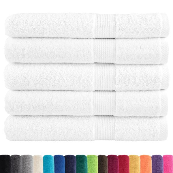 Премиум кърпи за сауна SOLUND 25 бр бели 80x200 см 600 gsm