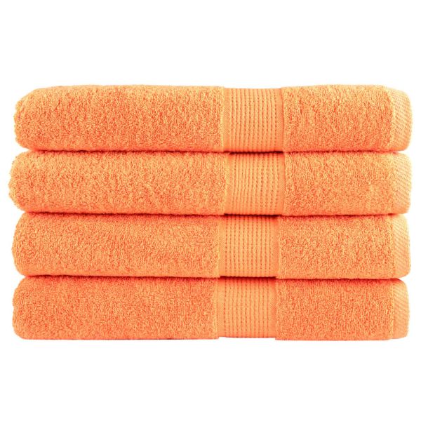 Премиум кърпи SOLUND 4 бр оранжеви 100x200 см 600 gsm