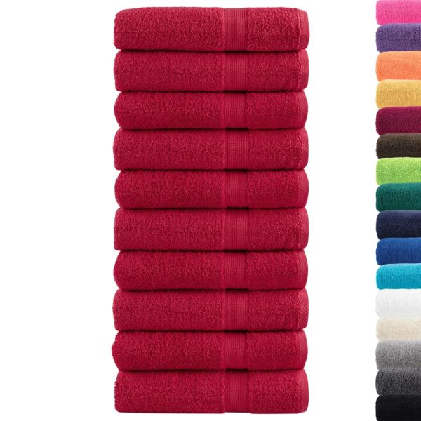 Премиум хавлиени кърпи SOLUND 10 бр зелени 100x150 см 600 gsm