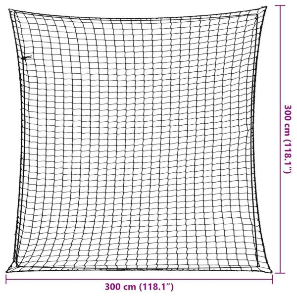 Мрежа за ремарке с еластично въже, черна, 3x3 м, PP