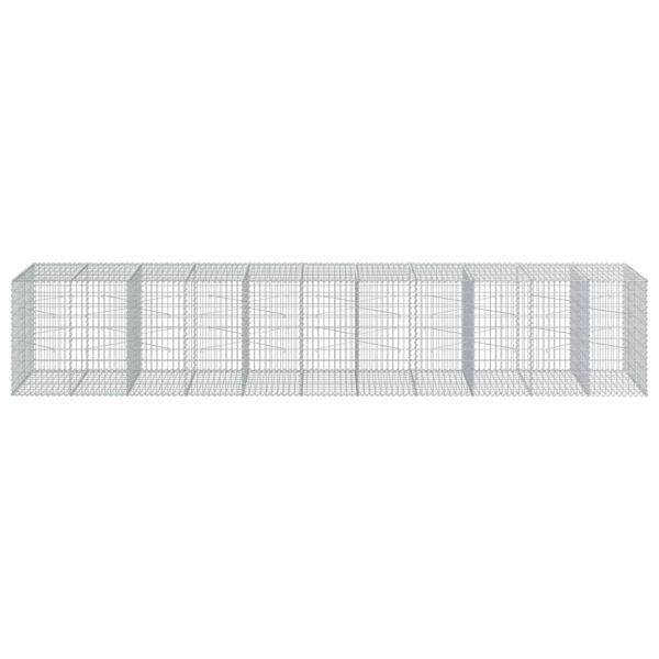Габионна кошница с покритие, 550x100x100 см, поцинковано желязо