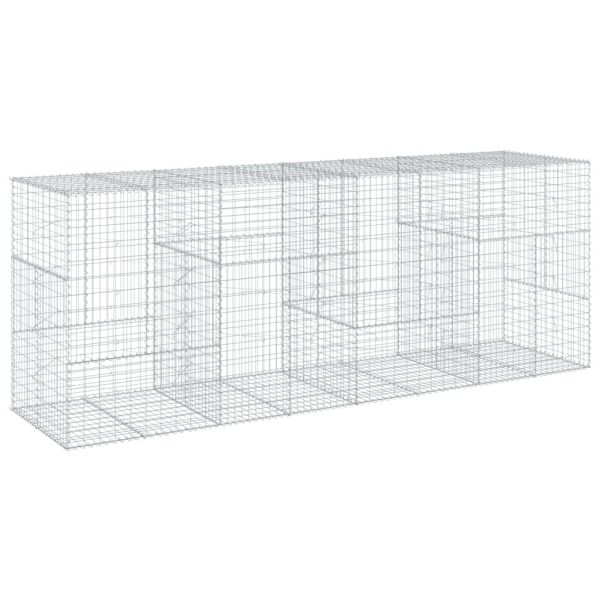 Габионна кошница с покритие, 400x100x150 см, поцинковано желязо