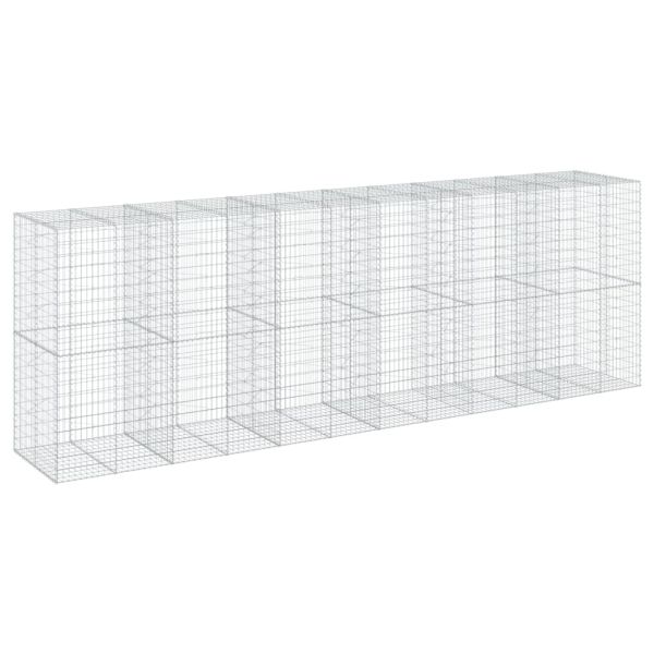 Габионна кошница с покритие, 600x100x200 см, поцинковано желязо