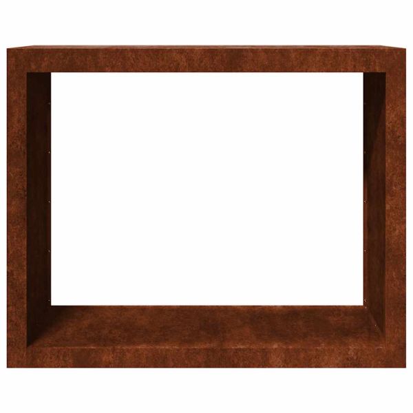 Стойка за дърва за огрев 100x40x80 cm Патинираща стомана