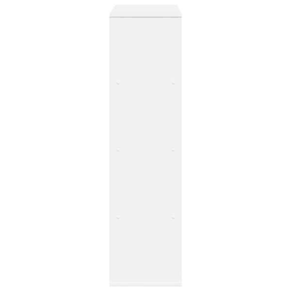 Разделител за стая, бял, 100x33x125,5 см, инженерно дърво