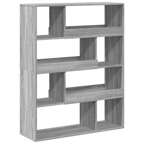 Разделител за стая сив сонома 100x33x125,5 см инженерно дърво