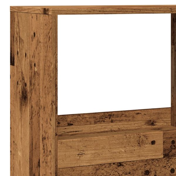 Разделител за стая старо дърво 100x33x155,5 см инженерно дърво