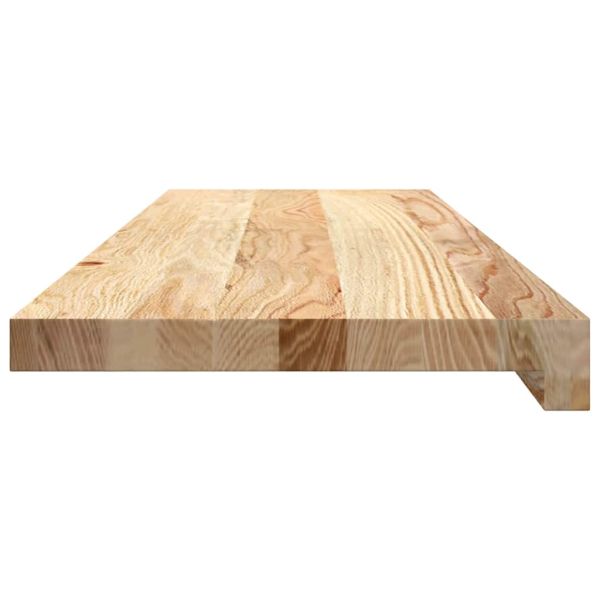 Стълбищни стъпала, 2 бр, 80x30x2 см, необработен масивен дъб