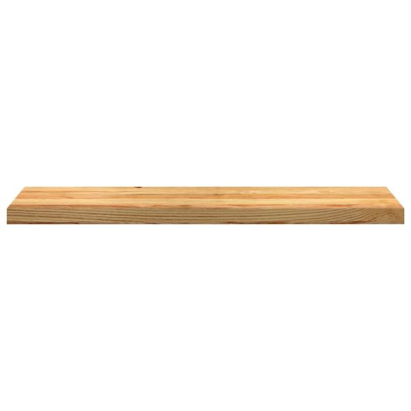 Прозоречни первази, 2 бр, светлокафяви, 100x30x2 см, дъб масив