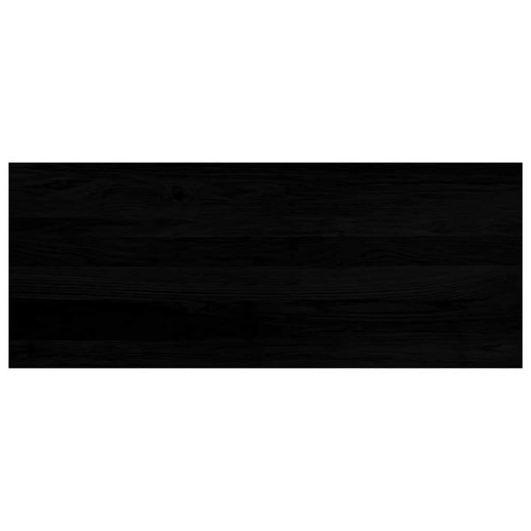 Прозоречни первази, 2 бр, кафяво-черни, 100x40x2 см, дъб масив