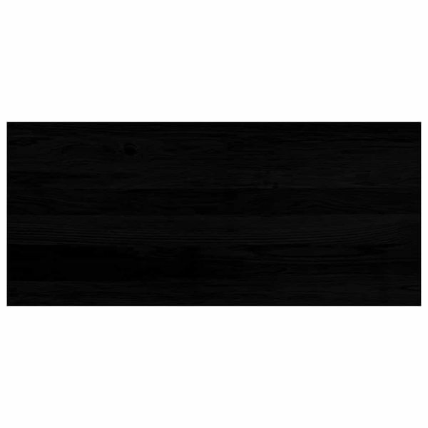Прозоречни первази, 2 бр, кафяво-черни, 90x40x2 см, дъб масив