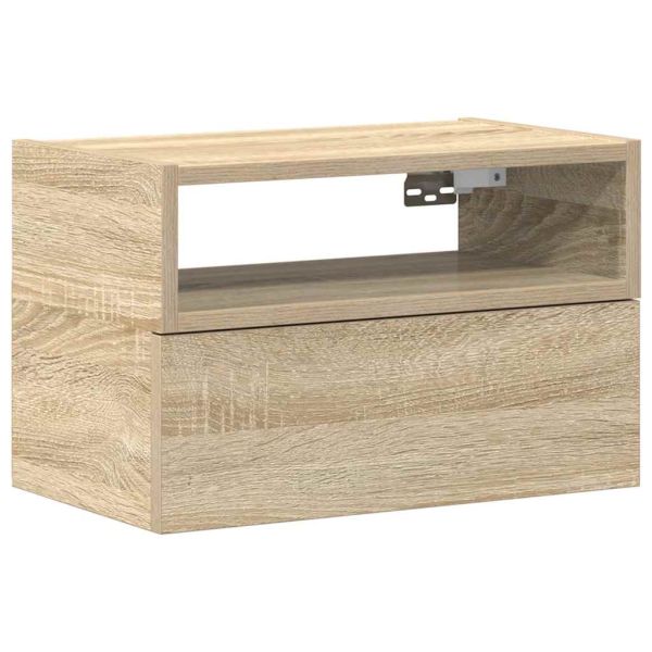 Нощно шкафче за стенен монтаж, сонома дъб, 45x26x28,5 см