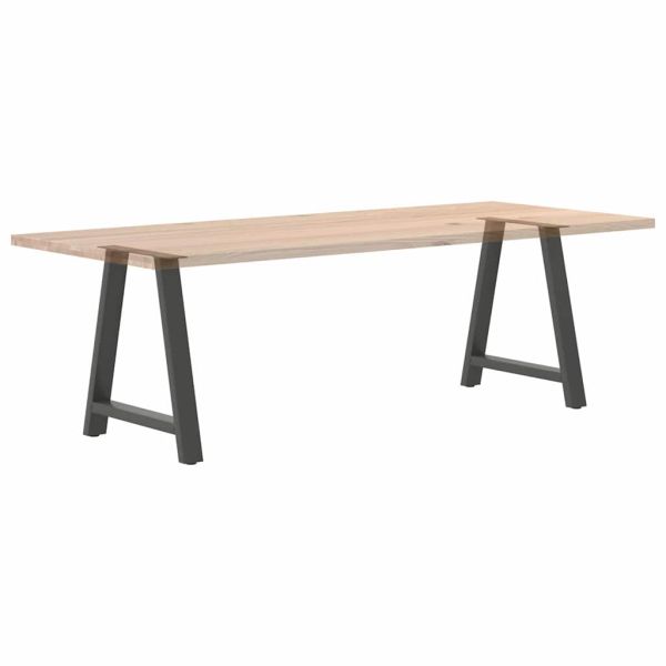 Крака за трапезна маса, А-образни, 2 бр., антрацит, 80x(72-73) см, стомана