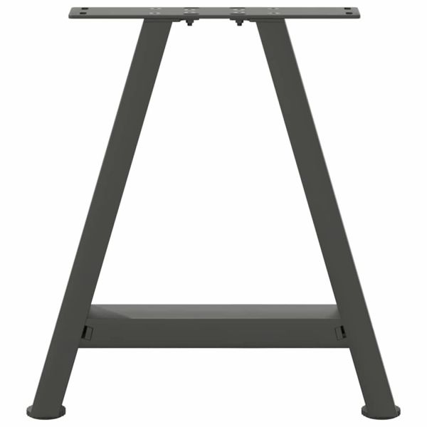 Крака за масичка за кафе, А-образни, 2 бр., антрацит, 38 x (42-43) см, стомана