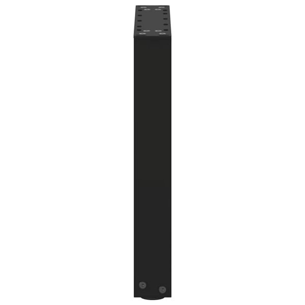 Крака за масичка за кафе, U-образни, 2 бр., черни, 38 x (42-43) см, стомана