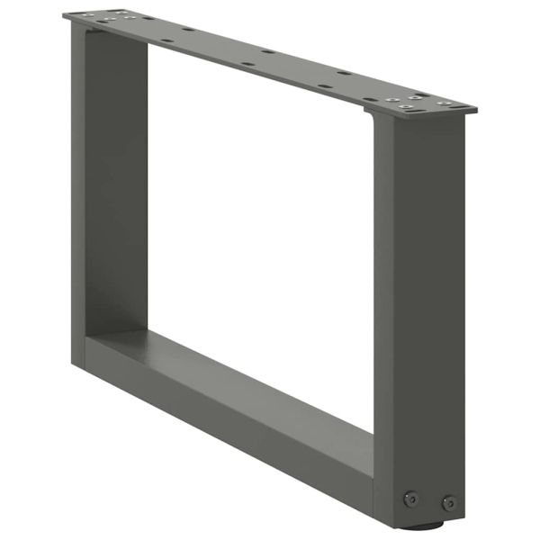 Крака за масичка за кафе, U-образни, 2 бр., антрацит, 70x(30-31) см, стомана