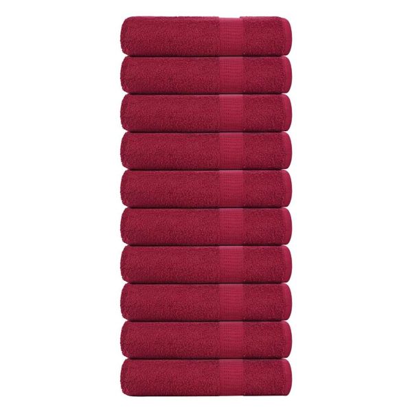 Кърпи за баня FROGN 10 бр. бордо 100x150 см 360 г/м²