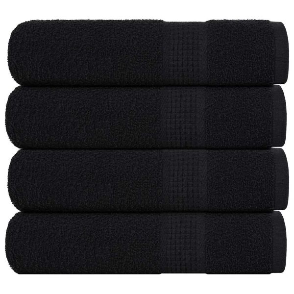 Кърпи за баня FROGN 4 бр. Черни 100x150 см 360 г/м²