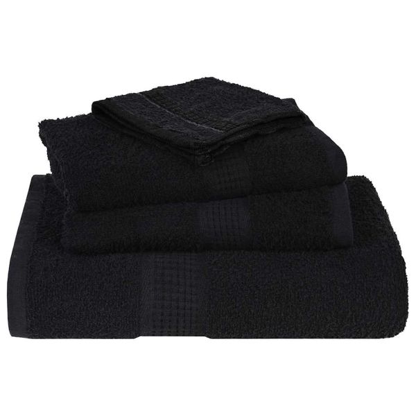 Кърпи за баня FROGN 4 бр. Черни 100x150 см 360 г/м²