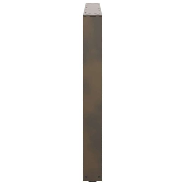 Крака за трапезна маса, V-образни, 2 бр., естествена стомана, 100 x (72-73,3) см, стомана