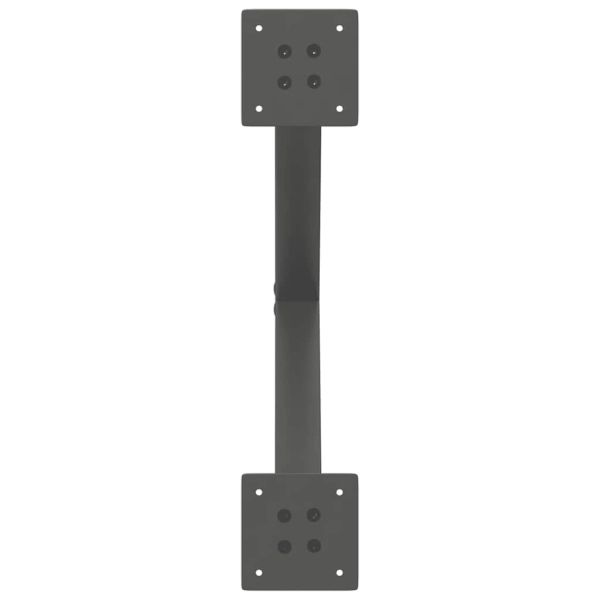 Крака за масичка за кафе, X-образни, 2 бр., антрацит, 50 x (42-43) см, стомана