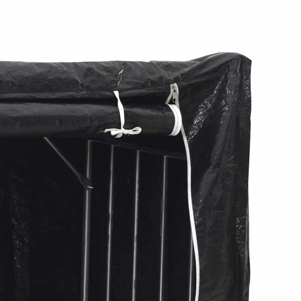 vidaxL Стойка за дърва за огрев с дъждобран, 200,5x80,5x110,5 см