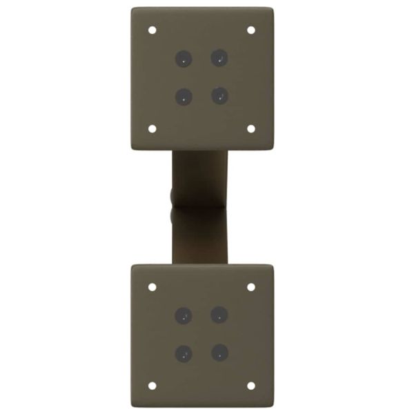 Крака за масичка за кафе, X-образни, 2 бр., естествена стомана, 28 x (42-43) см, стомана