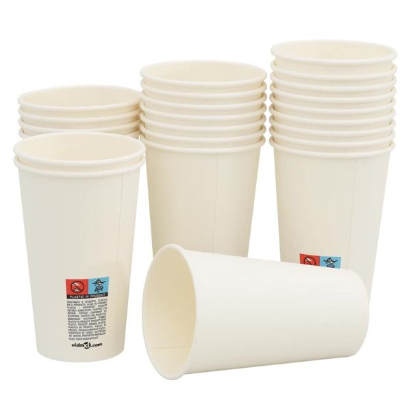 хартиени чаши за кафе 1000 бр. 16oz 400ml White