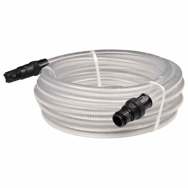 Смукателен маркуч с PVC конектори прозрачен 1" 10 м PVC
