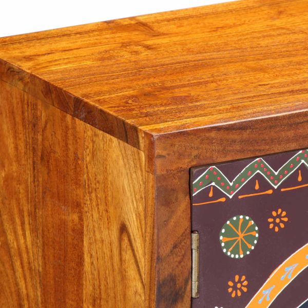 ТВ шкаф Multicolour 90x30x45 масивна дървесина акация