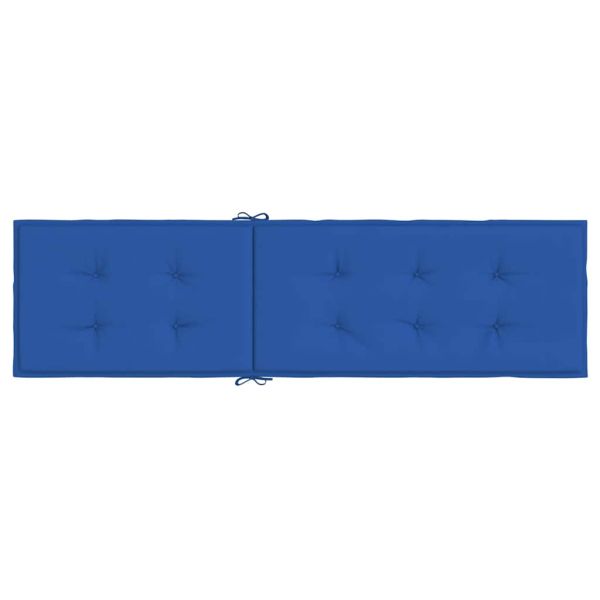 Възглавница за стол шезлонг кралско синя (75+105)x50x4 см