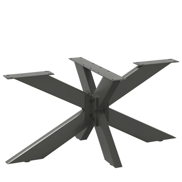 Крак за масичка за кафе, форма на паяк, антрацит, 98x58x(42-43) см, стомана