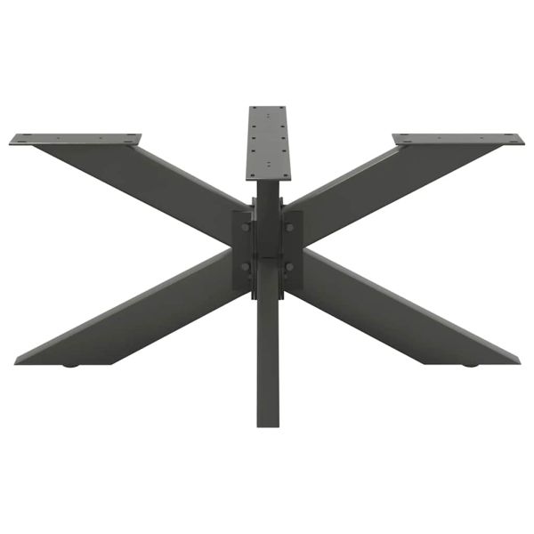 Крак за масичка за кафе, форма на паяк, антрацит, 98x58x(42-43) см, стомана