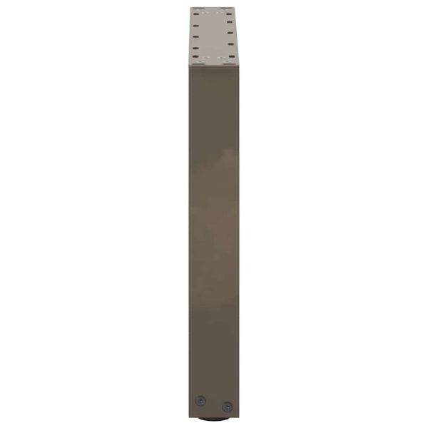 Крака за масичка за кафе, U-образни, 2 бр., естествена стомана, 50 x (42-43) см, стомана