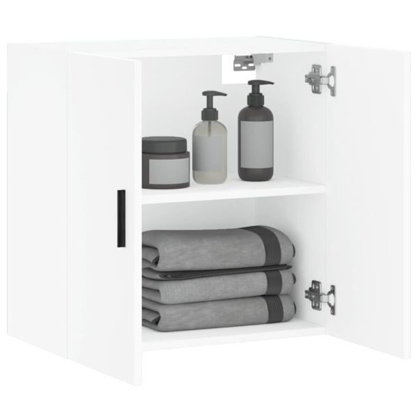 Стенен шкаф, бял, 60x31x60 см, инженерно дърво