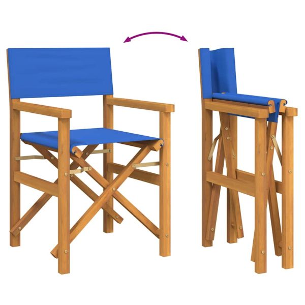 Сгъваем директорски стол Blue Solid Wood Teak