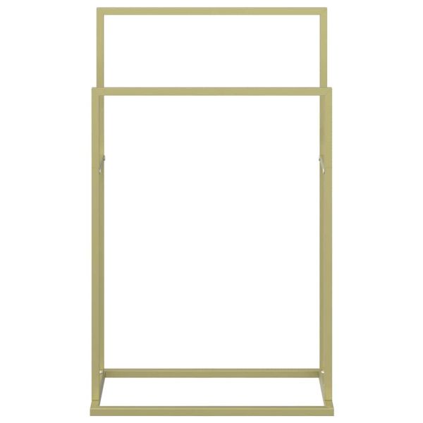 Свободностояща поставка за кърпи златиста 48x24x78,5 см желязо