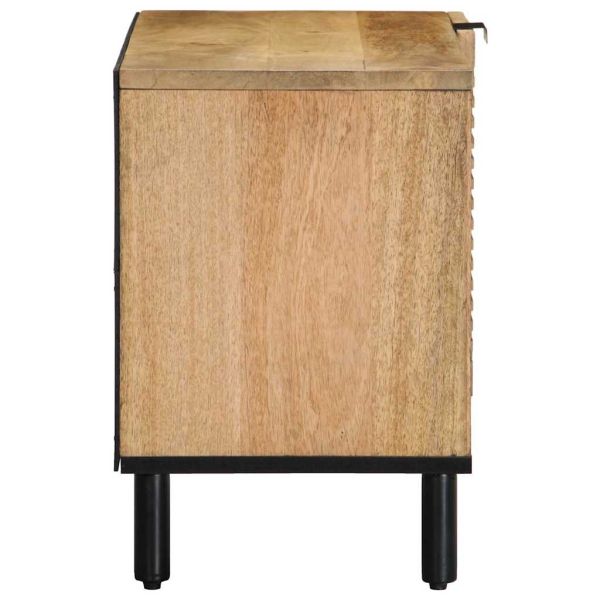 TV шкаф кафяв 80x31,5x46 cm масивна дървесина манго