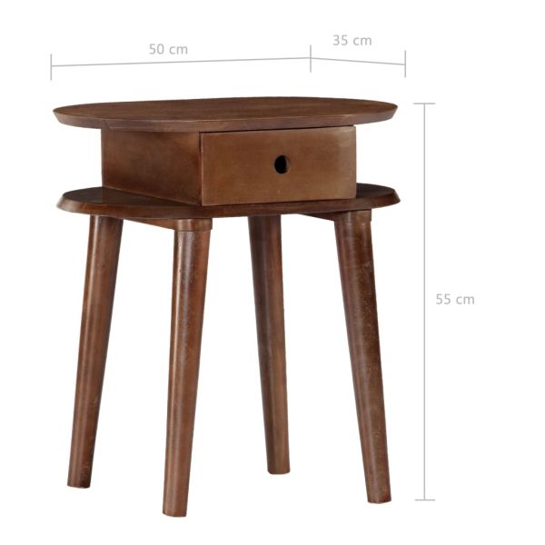 Нощно шкафче 50x35x55 см, масивно акациево дърво