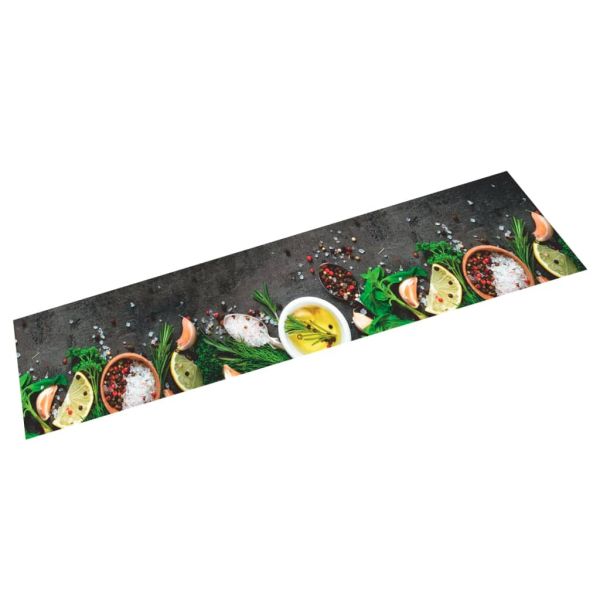 Кухненско килимче, миещо, подправки, 60x300 см, кадифе
