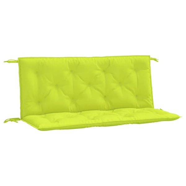 Възглавници за градински пейки 2 бр Яркозелени 120x50x7 см плат