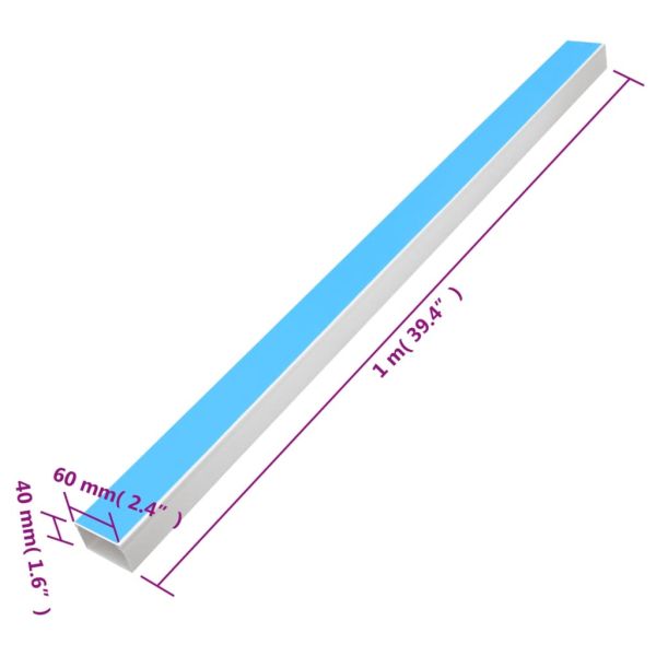 Кабелен канал самозалепващ 60x40 мм 30 м PVC
