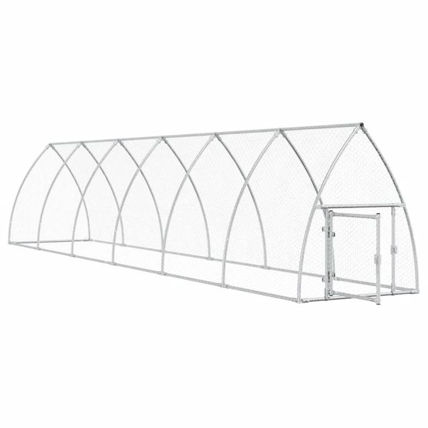 Клетка за пилета сребриста 600x105x120 см поцинкована стомана