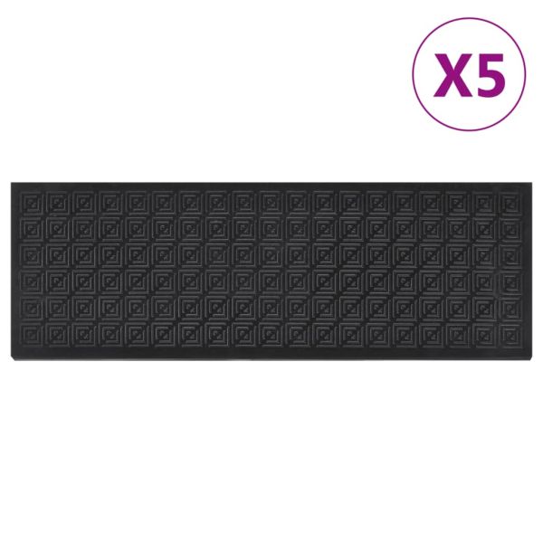 Постелки за стъпала 5 бр 25x75 см гума