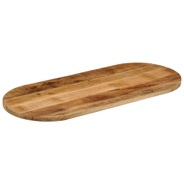 Плот за маса 100x40x3,8 см овален масивно дърво грубо манго