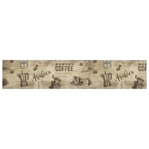 Кухненско килимче, миещо, Coffee, кафяво, 60x300 см, кадифе