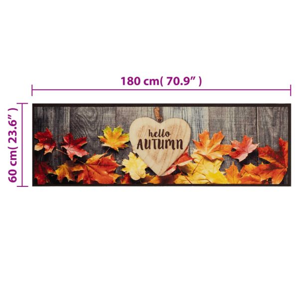 Кухненско килимче, миещо, есен, 60x180 см, кадифе