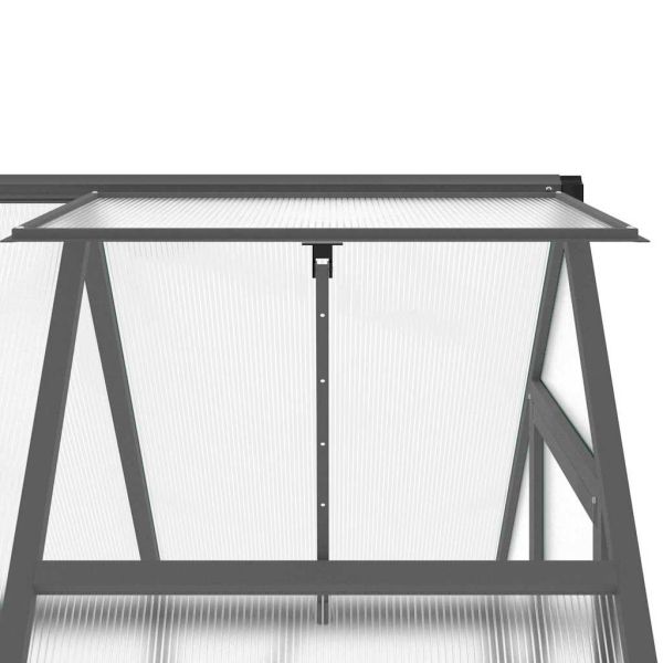 Оранжерия с основа рамка антрацит 169x114x195 см алуминий
