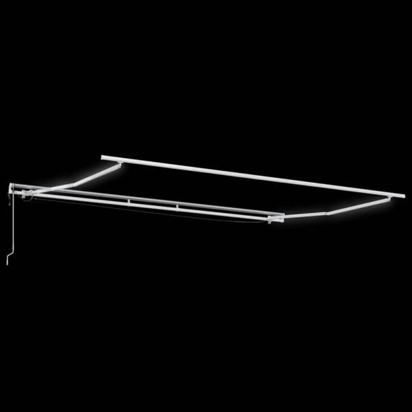 Автоматично прибираща се тента с LED, бордо, 400x300 см